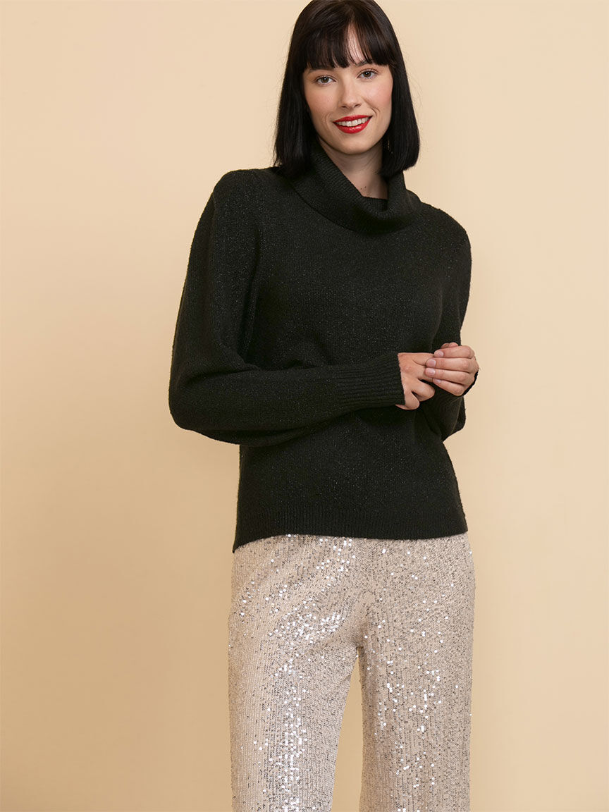 Puff sleeve turtleneck store