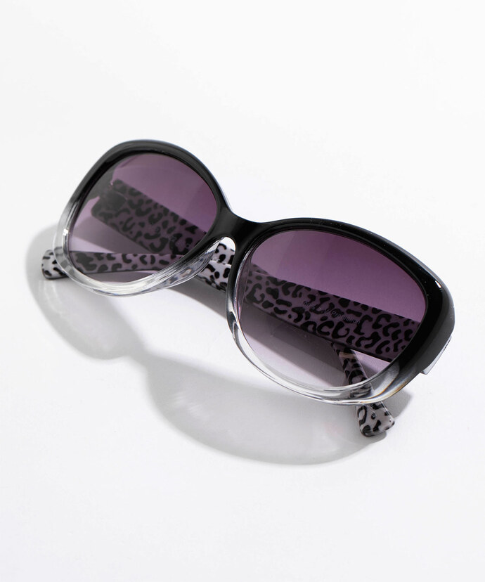 Square Sunglasses With Pattern Handles Image 2