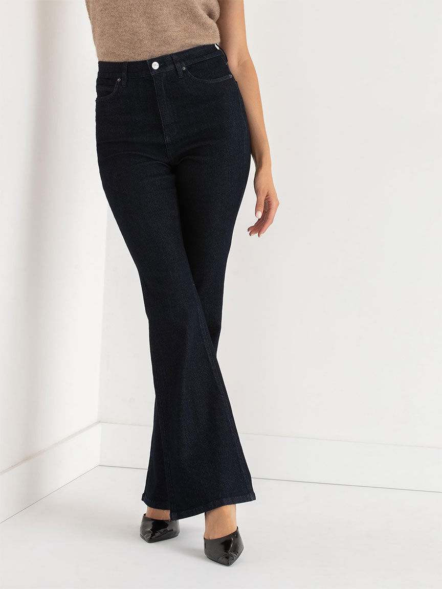 Fitted flared jeans clearance