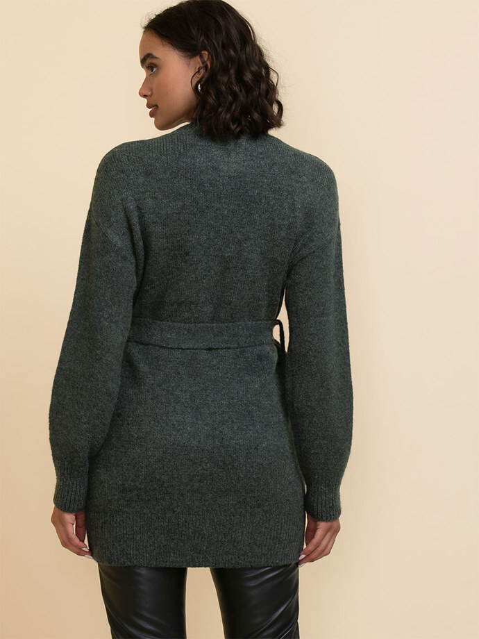 Belted Tunic Sweater Image 4