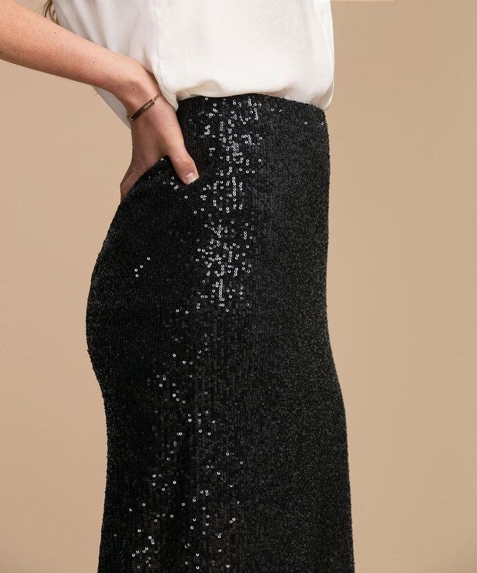Sequin Midi Skirt Image 3