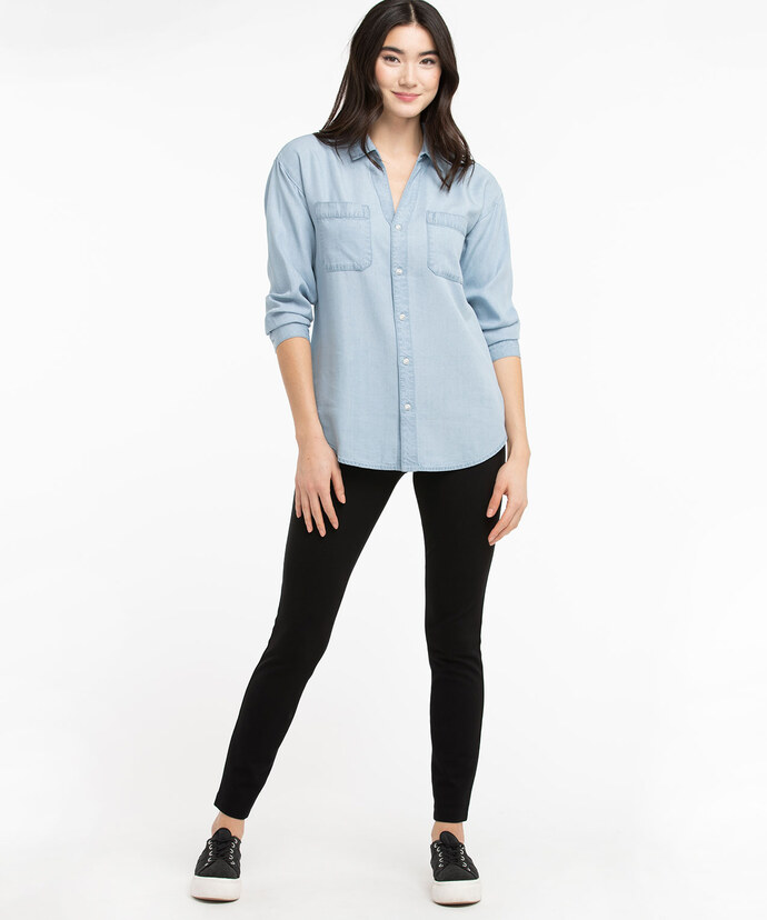 Button Front Collared Shirt Image 2