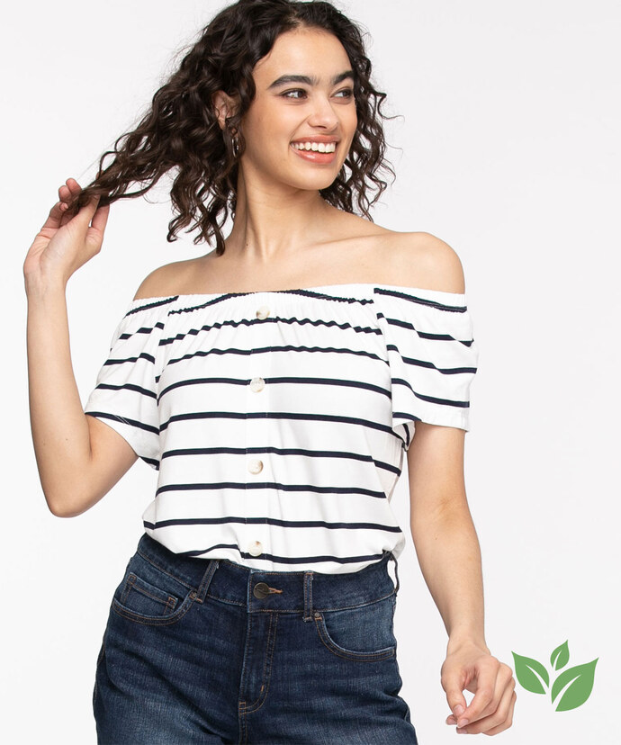 EcoVero™ On/Off Shoulder Top Image 1
