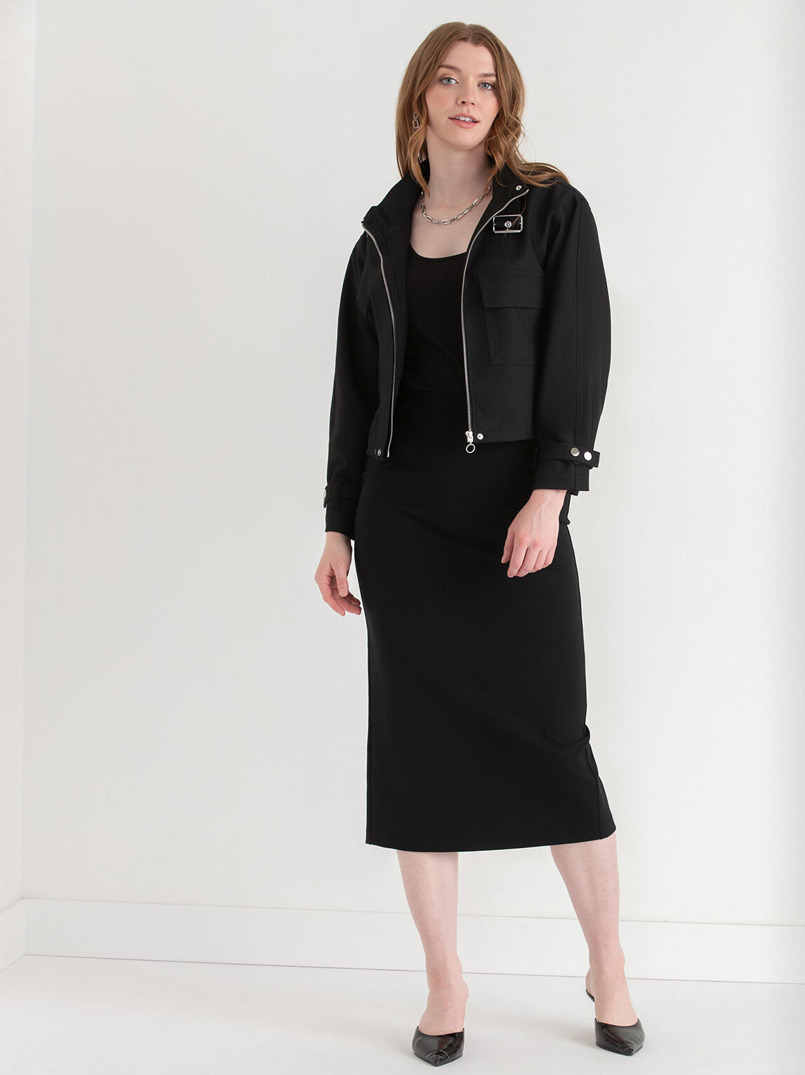 Military style dress jacket top