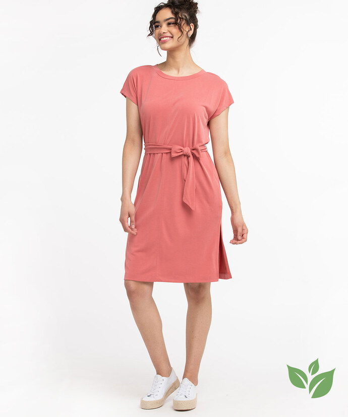 Eco-Friendly Relaxed Side Slit Dress Image 2