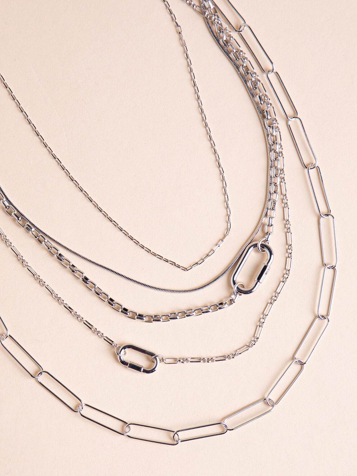 Layered chain link hot sale necklace