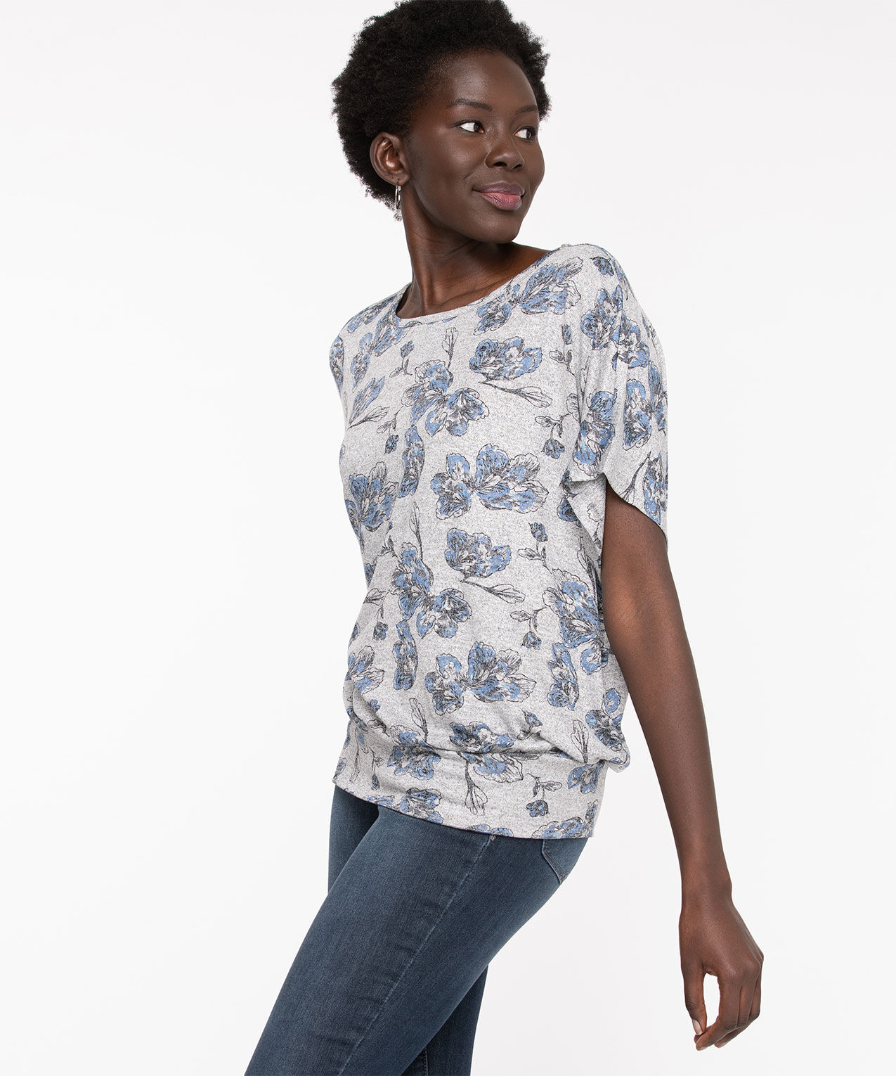 Womens banded bottom hot sale tops
