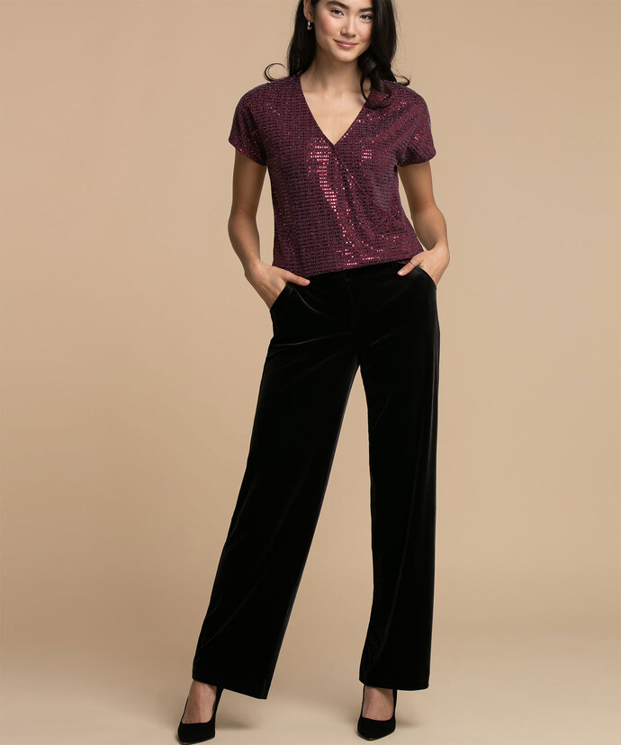 Sequined Wrap Top Image 2