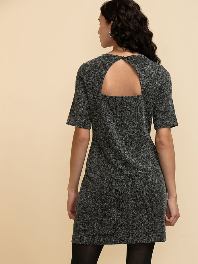 Short Sleeve Mini Dress with Back Cutout Image 4