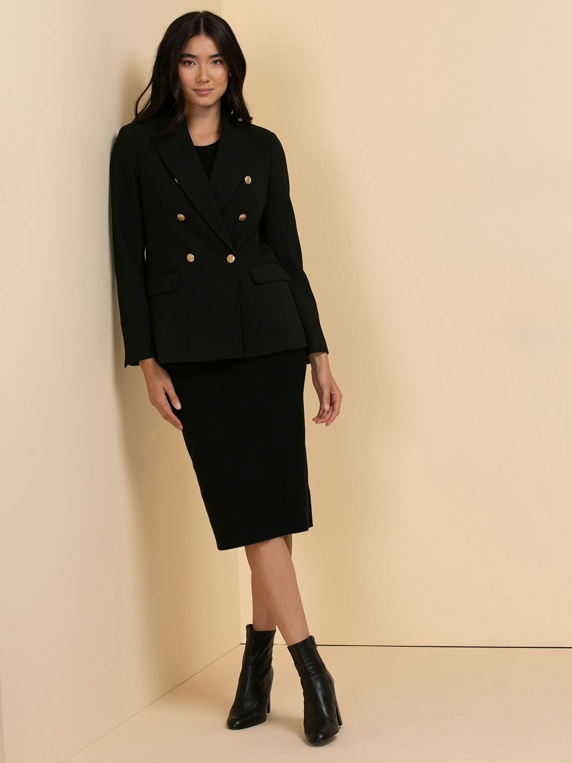 Double Breasted Trophy Blazer in Premium Gaberdine Rickis