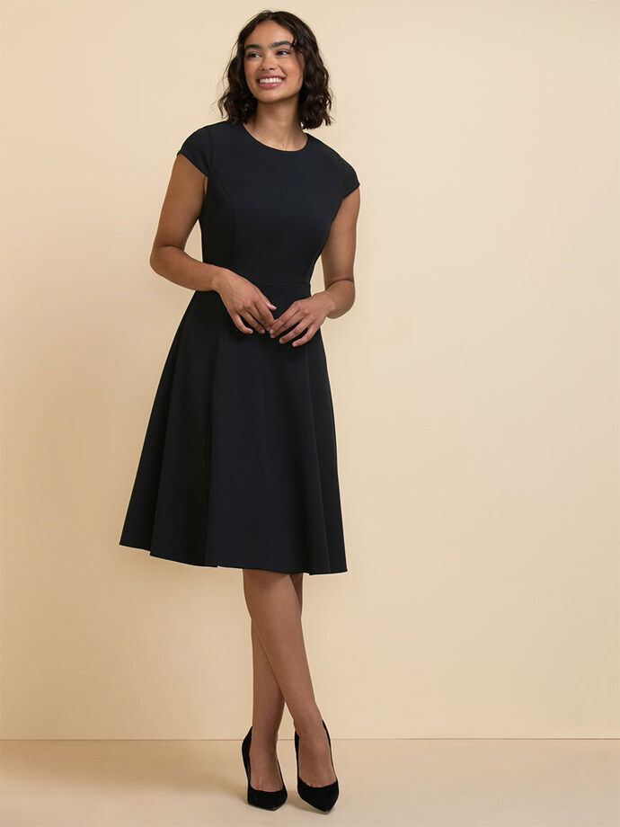 Terra Fit & Flare Dress in Luxe Tailored Image 1