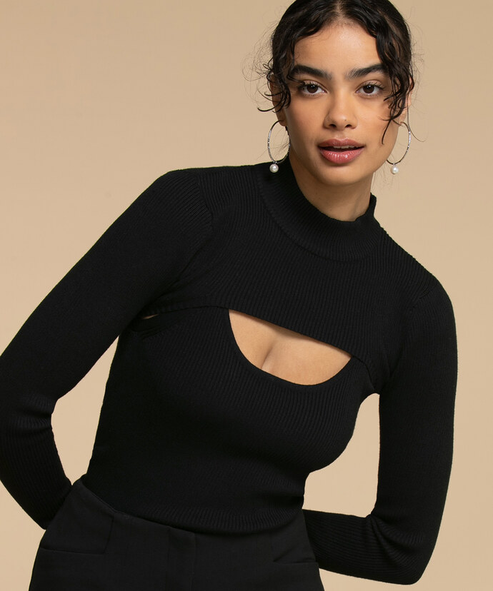Cut-Out Shrug Sweater Image 2