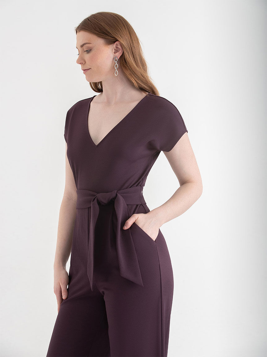 Venus Wide Leg Jumpsuit in Iconic Crepe Rickis