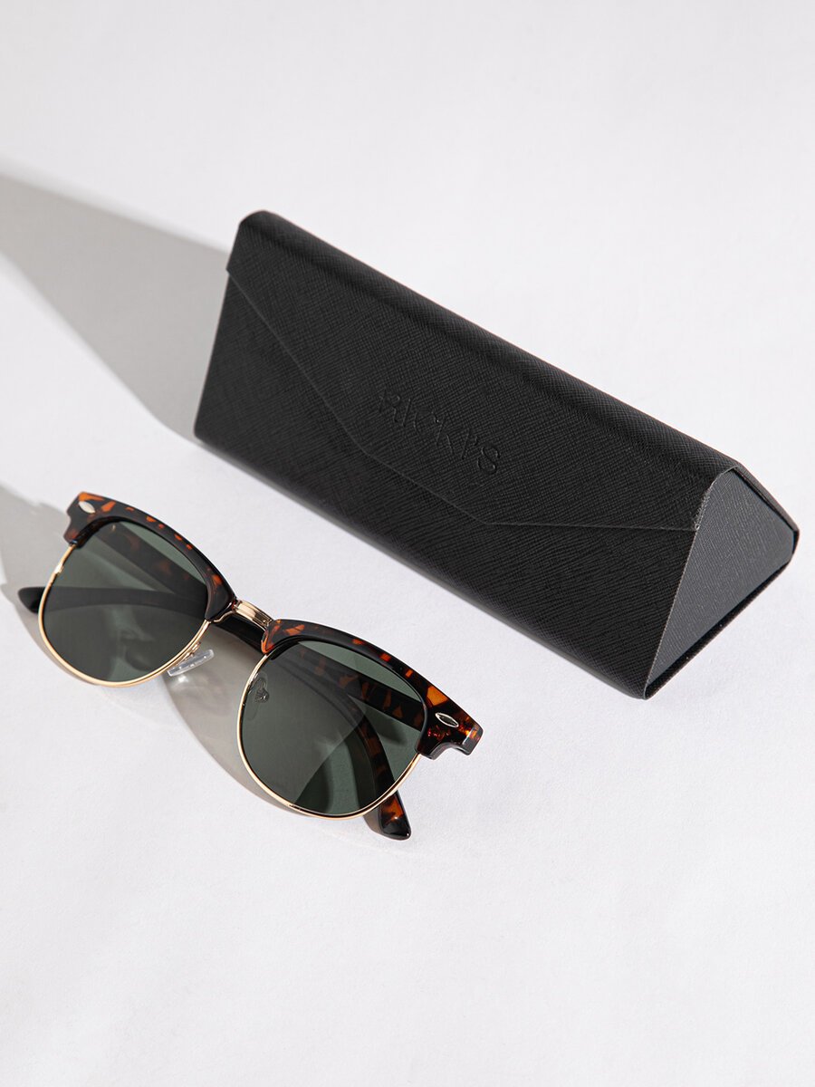 Clubmaster Frame Sunglasses with Case