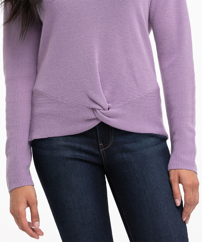 Eco-Friendly Knot Front Sweater Image 4