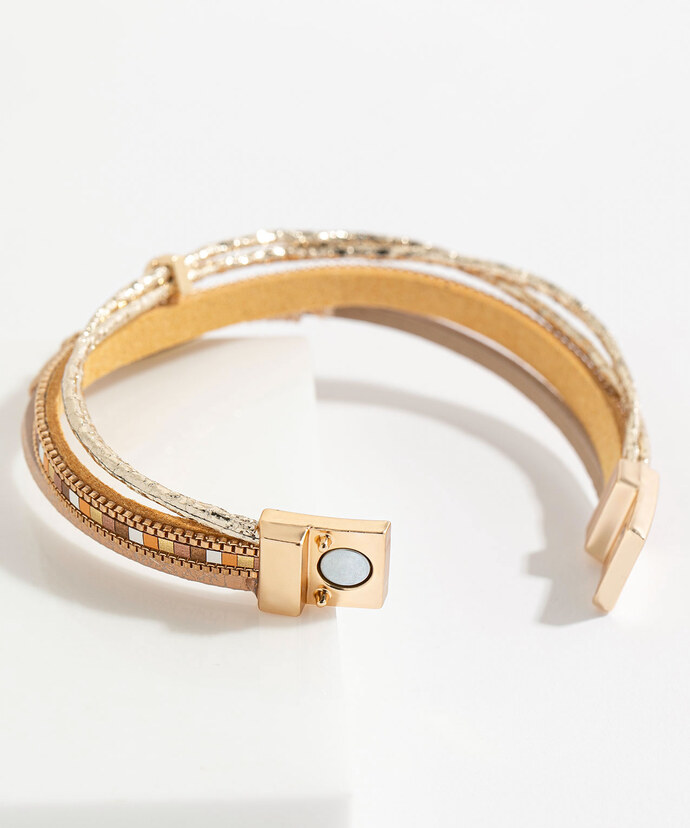 Gold Layered Snap Bracelet Image 3