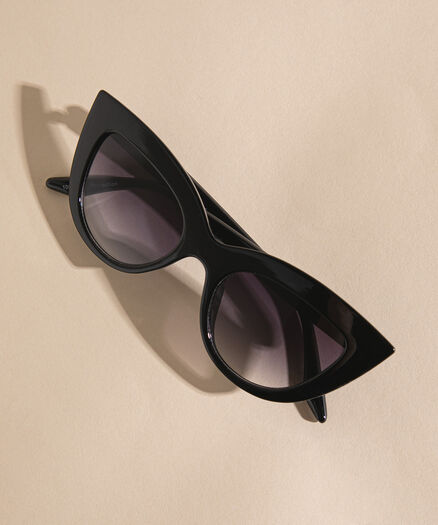 Black Cat Eye Frame Sunglasses, Black