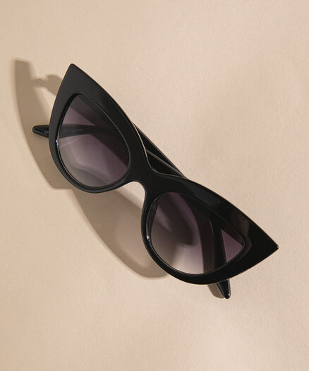 Black Cat Eye Frame Sunglasses, Black Black Cat Eye Frame Sunglasses, Black