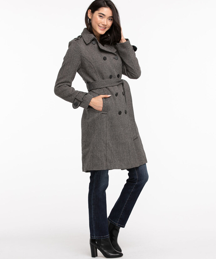 Wool Blend Trench Coat Image 6