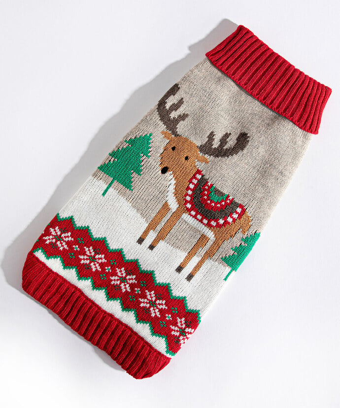 Reindeer Pet Sweater Image 1