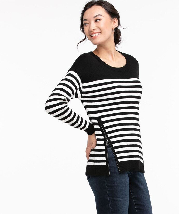 Pullover Zipper Sweater Image 1