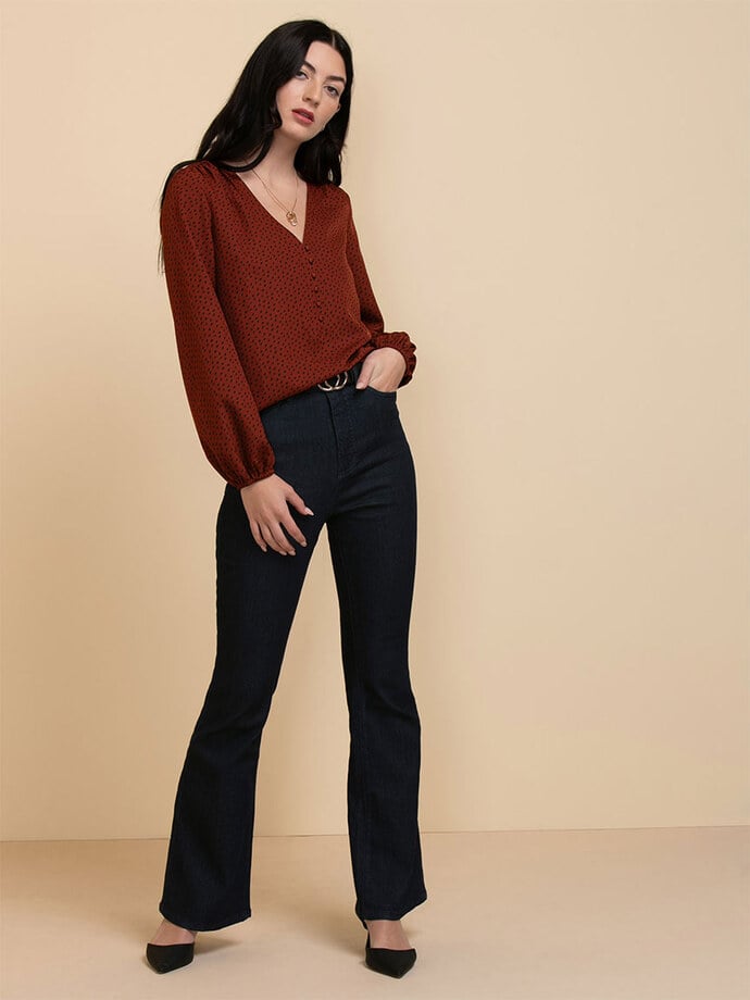 Long Sleeve Button Blouse Image 1