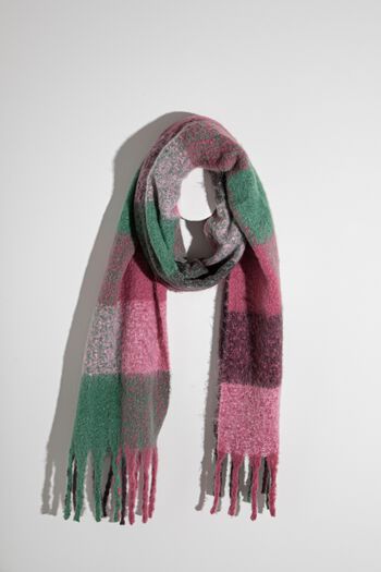 Cozy Pink Plaid Scarf, Pink/Burgundy Plaid Cozy Pink Plaid Scarf, Pink/Burgundy Plaid