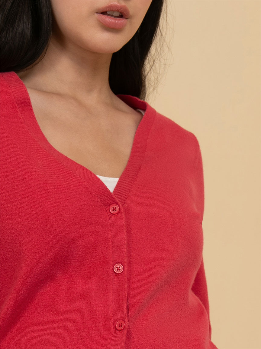 V-Neck Button Down Cardigan | Rickis