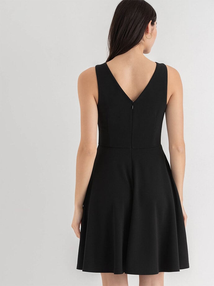 Iconic Crepe Fit 'N Flare Dress with Pockets Image 5