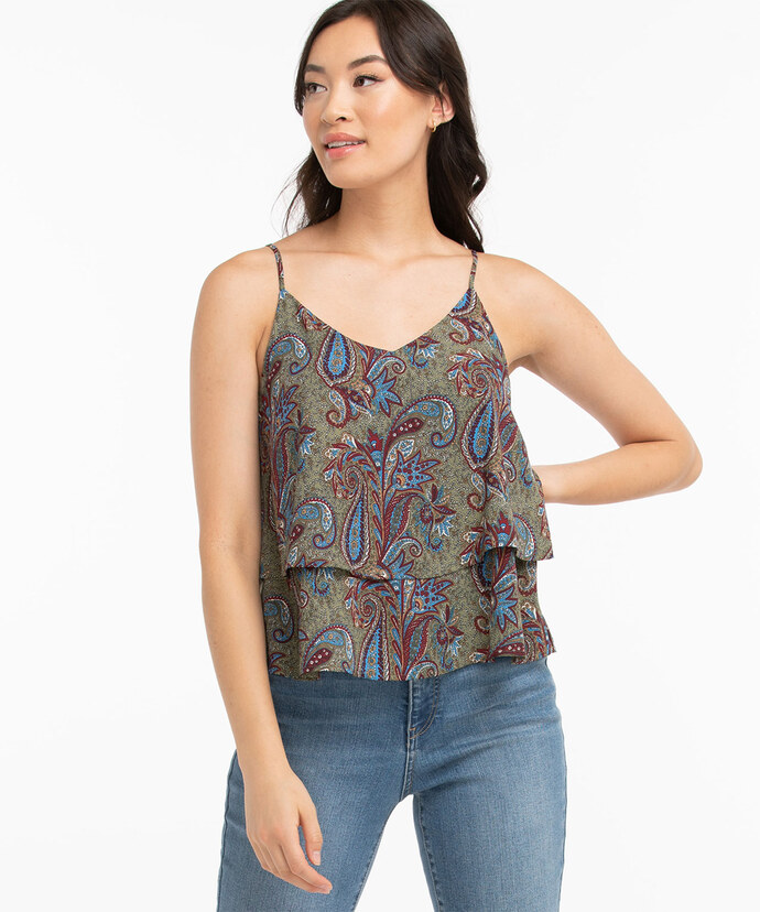 Tiered Strappy Tank Blouse Image 1