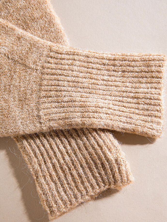Alpaca Wool-Blend Knit Gloves Image 2