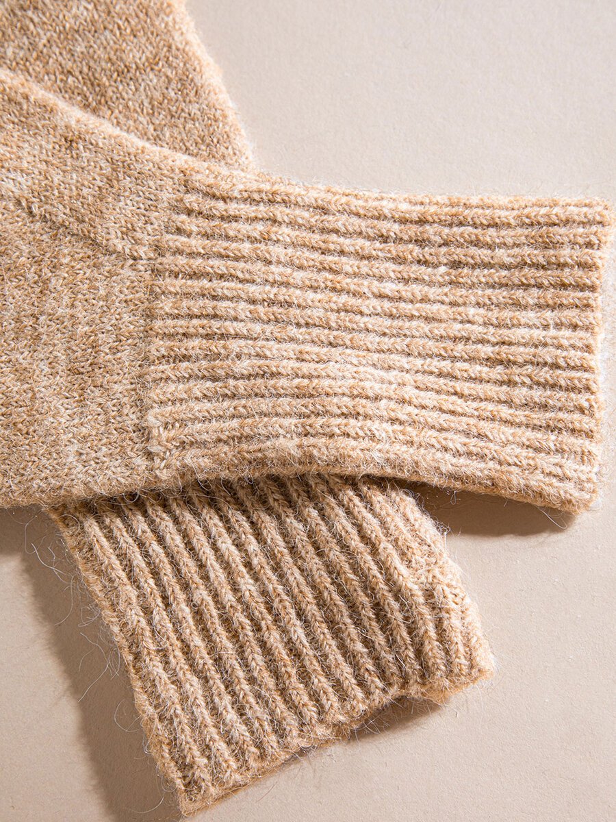 Alpaca Wool-Blend Knit Gloves
