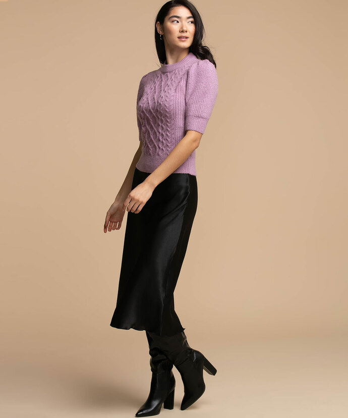 RD Style Cable Knit Puff Sleeve Sweater Image 6