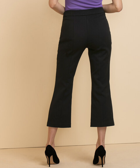 Kick Flare Pant with Pintuck in Cotton Sateen