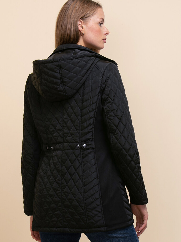 Quilted Jacket with Detachable Hood Image 5