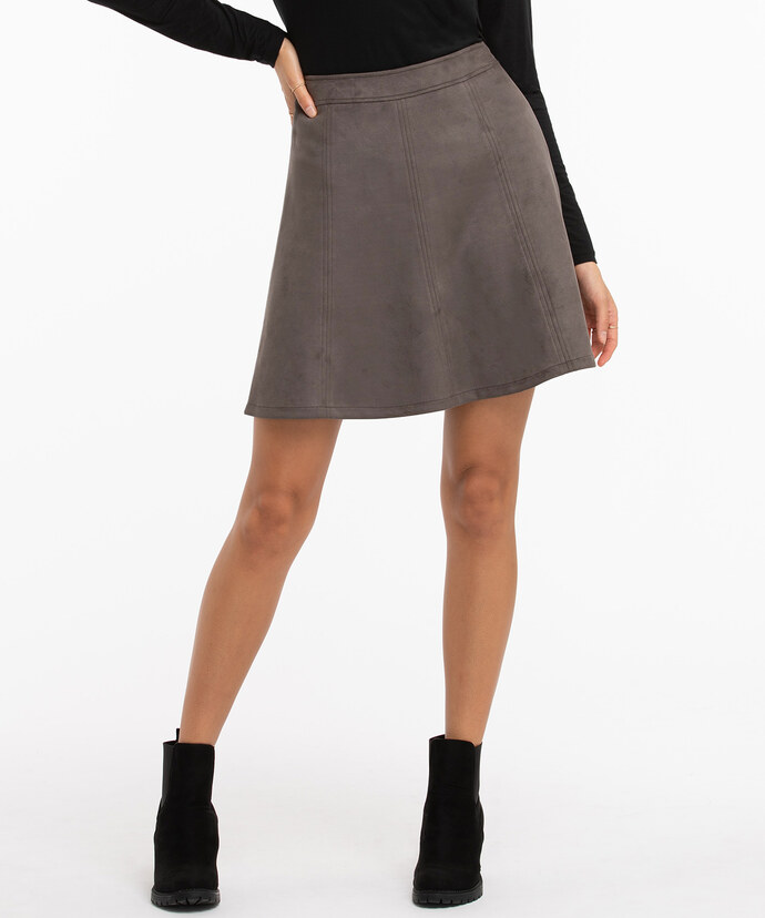 Faux Suede Flippy Skirt Image 1