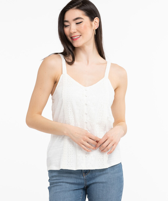 Eco-Friendly Strappy Eyelet Top Image 5