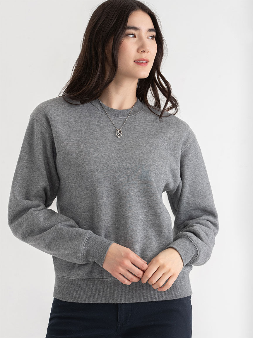Long sleeve crew neck sweatshirt hotsell