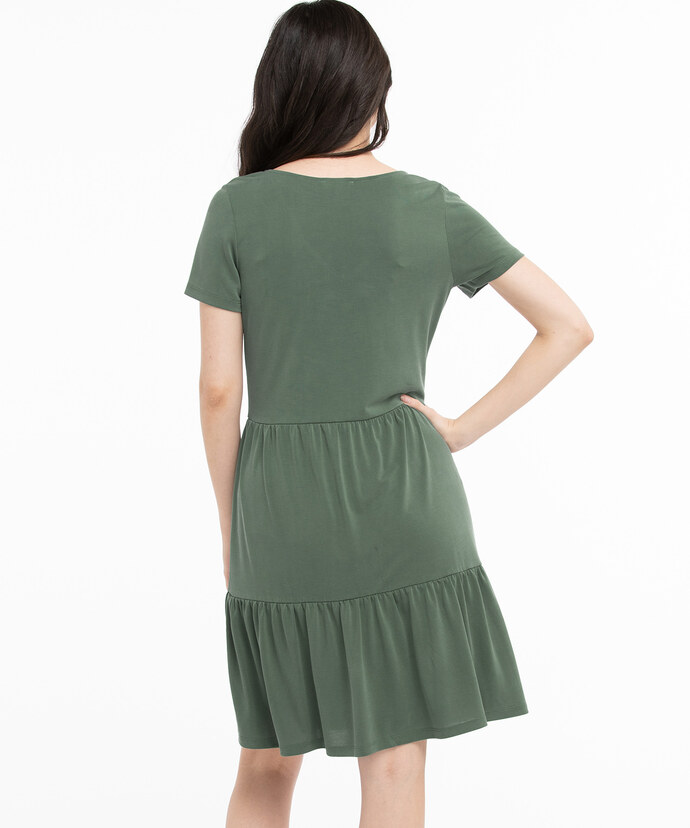 Tiered Short Sleeve Dress Image 4