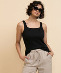 Square Knit Neck Rib Tank Square Knit Neck Rib Tank