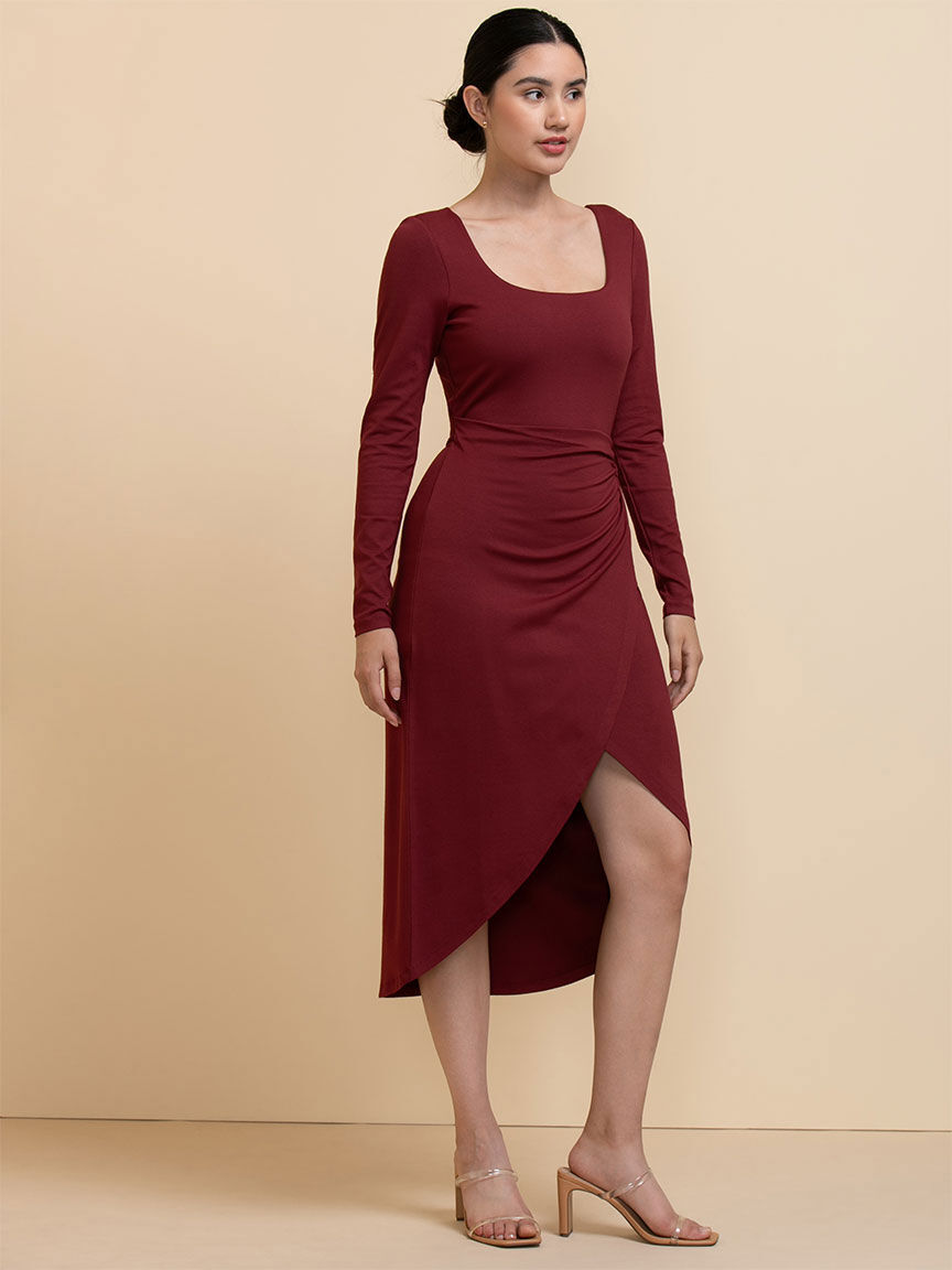 Square shoulder dress clearance
