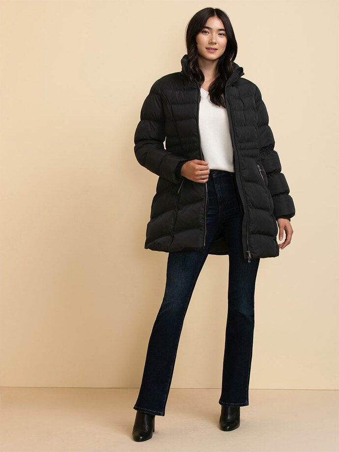 Carlyn Coat with Detachable Fur & Hood Image 3