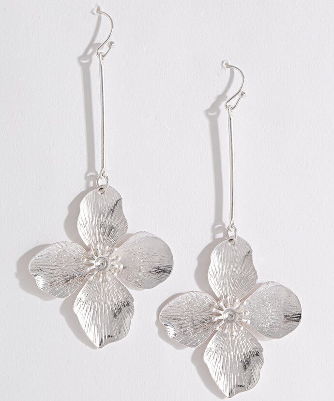 Floral Statement Drop Earrings Image 2