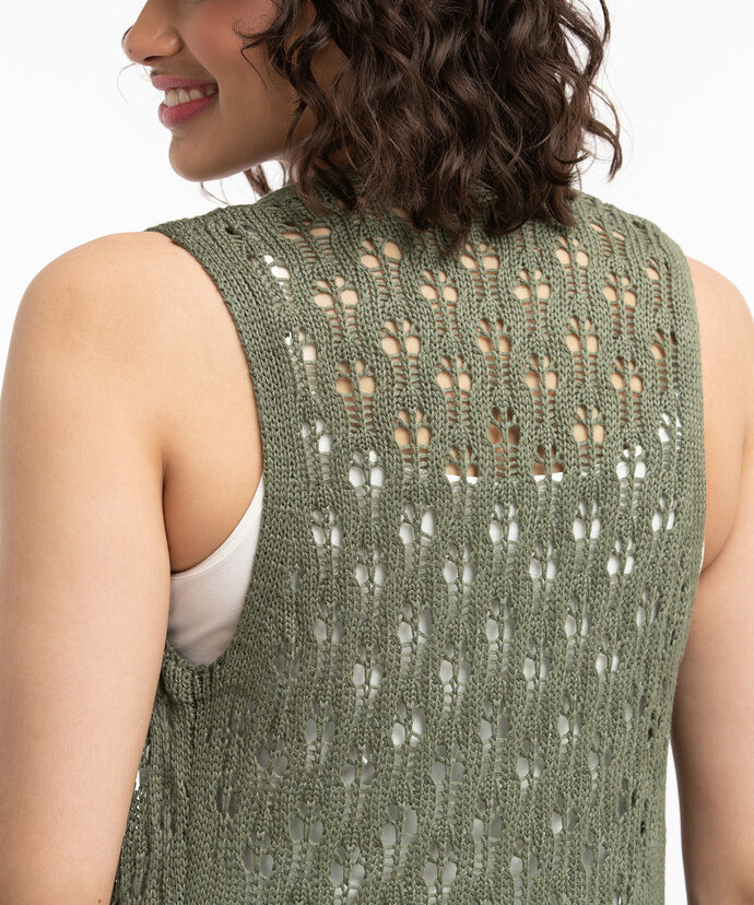 Open Stitch Sweater Vest Image 5
