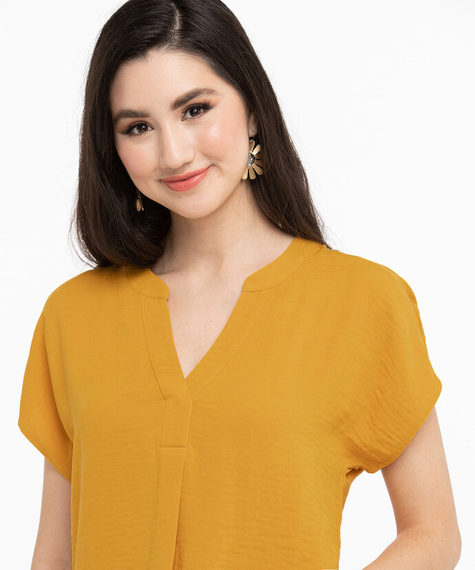 Extended Sleeve Henley Blouse Image 5