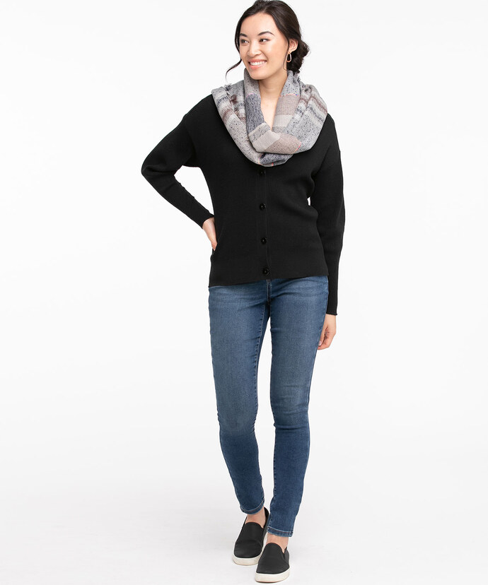 EcoVero™ Ribbed Button Front Cardigan Image 5