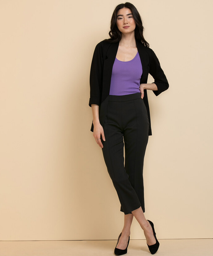 Kick Flare Pant with Pintuck in Cotton Sateen Image 3