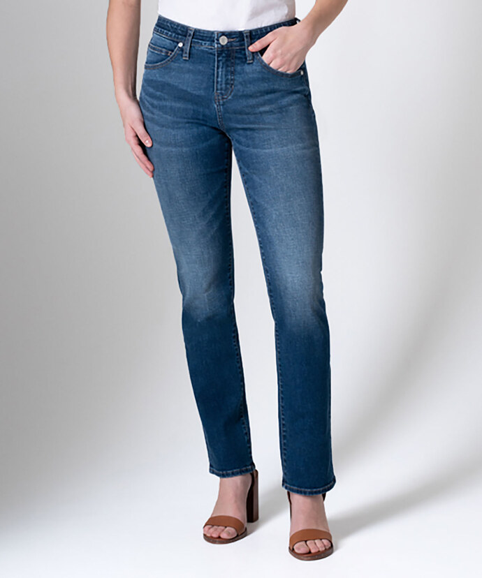 SENT BACK TO VENDOR Ruby Mid Rise Straight Leg Jeans Image 1