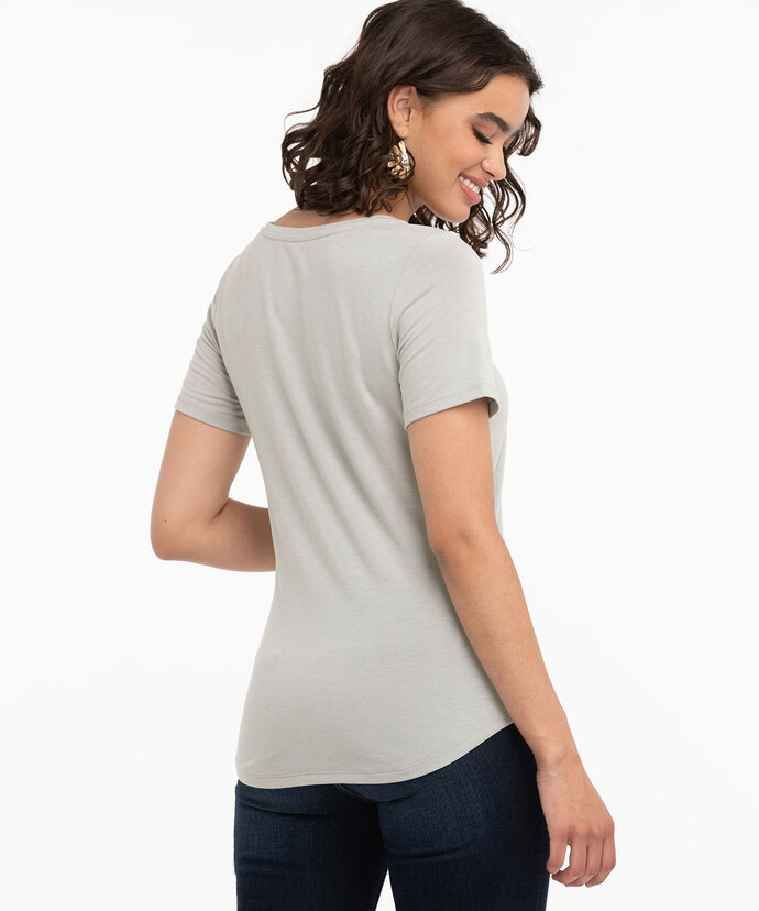 Eco-Friendly Scoop Neck Shirttail Tee Image 2