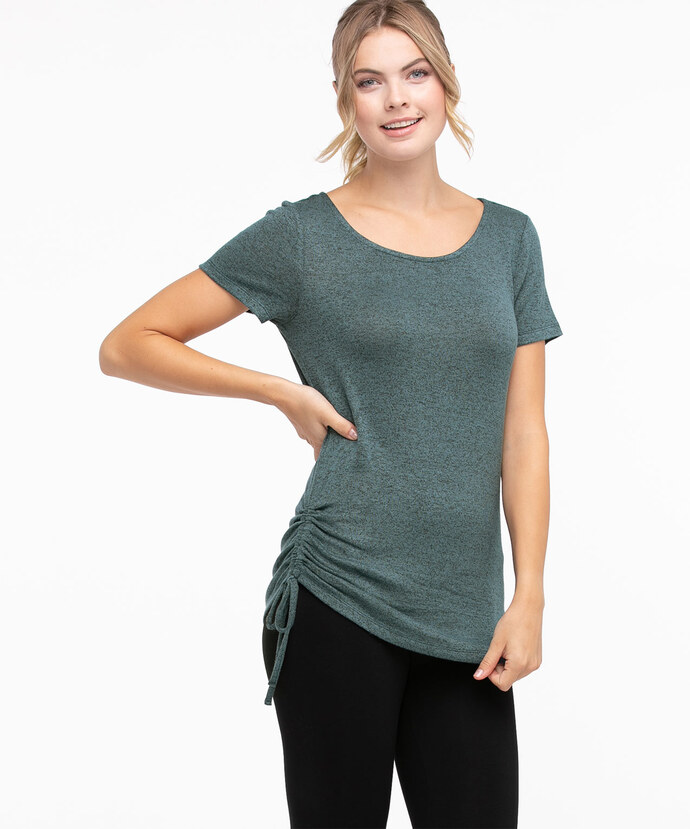 Side Ruched Hacci Tee Image 1
